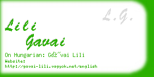 lili gavai business card